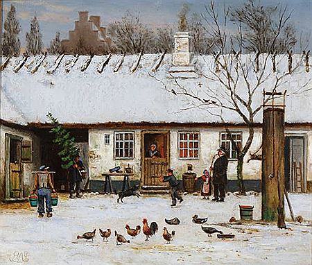 “Lundby Præstegård, Falster”. View from the vicarage in Lundby, Falster