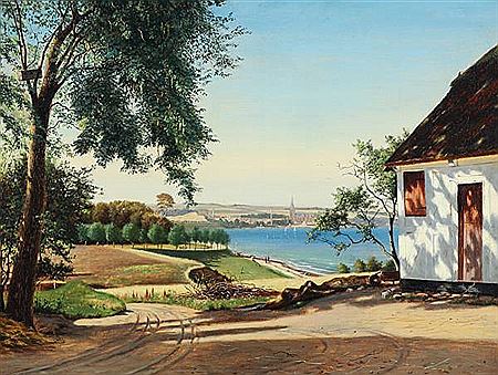 Aarhus seen from Moesgård. by Julius Petersen - Auction record, sale price, and art valuation. Compare with similar artists and explore comparable artworks.