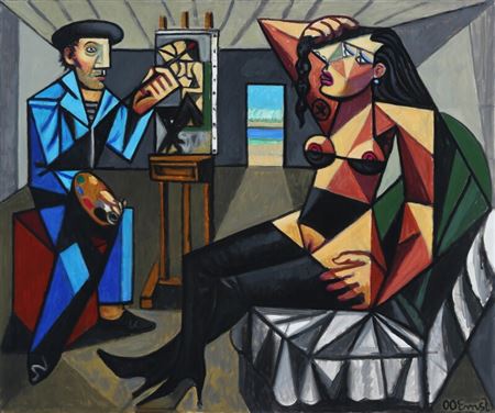 Painter and model