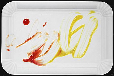 “Rødt og gult på hvid” (Red and yellow on white)