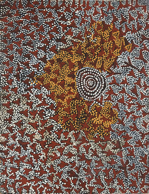 Karpinya Painting (Soak Waterhole and Blue Herron Prints), 1980