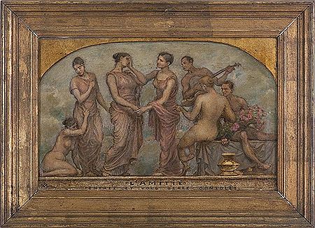 'L'amitié/Entrez et vous serez consolés' by Xavier Mellery - Auction record, sale price, and art valuation. Compare with similar artists and explore comparable artworks.