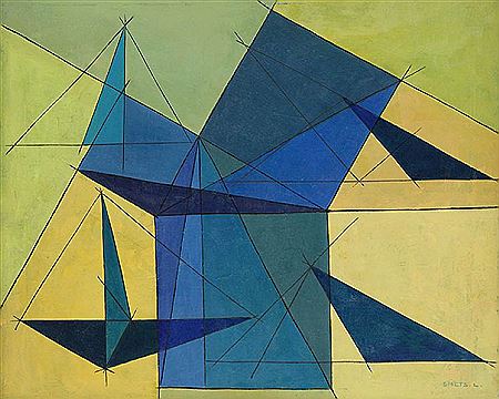 Abstract composition by Leon Smets - Auction record, sale price, and art valuation. Compare with similar artists and explore comparable artworks.