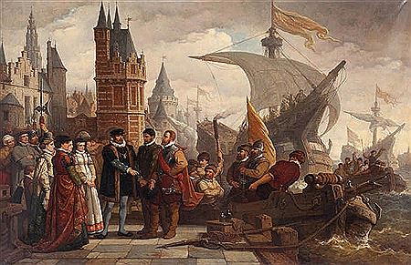 Departure of the bomb vessels