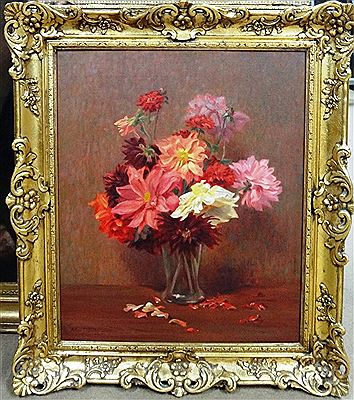 STILL LIFE OF DAHLIAS