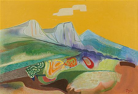 LANDSCAPE WITH YELLOW SKY