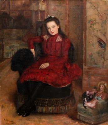 A PORTRAIT OF A GIRL by Nikolaij Andreevitch Koshelev - Auction record, sale price, and art valuation. Compare with similar artists and explore comparable artworks.