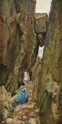 SCENE FROM KUNGSKLYFTAN (KING'S GORGE), FJÄLLBACKA ON THE WEST COAST OF SWEDEN by Ivar Nyberg - Auction record, sale price, and art valuation. Compare with similar artists and explore comparable artworks.
