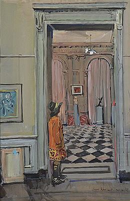 WOMAN IN ART GALLERY, 1969