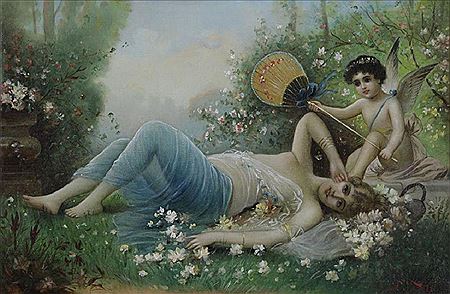 Reclining Beauty with Putto by Pietro Toretti - Auction record, sale price, and art valuation. Compare with similar artists and explore comparable artworks.