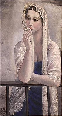 Woman on Balcony, 1936 by Hipolito Hidalgo Caviedes - Auction record, sale price, and art valuation. Compare with similar artists and explore comparable artworks.