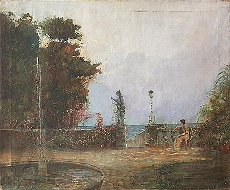 Landscape with Figure in the garden