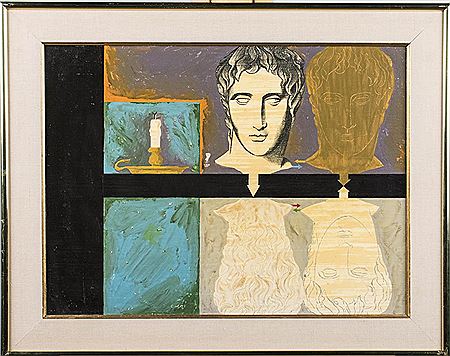Candle and Roman Head