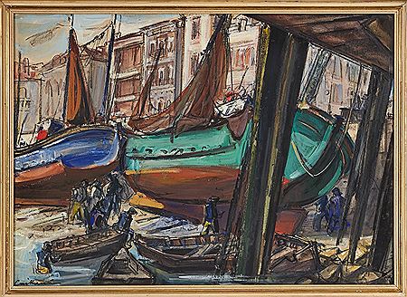 Bateaux en cale sèche à Saint-Jean-de-Luz