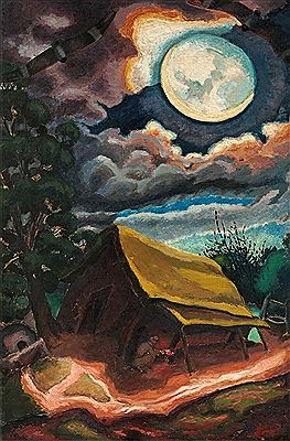 Sample artwork by Jose Cuneo (1887 - 1977), known for abstract painting, landscapes, nocturnes, structures, ranchos - View similar artists and auction records
