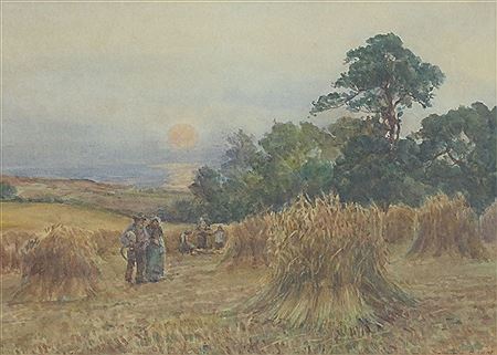 Harvest scenes with figures, pair by Francis Browne Tighe - Auction record, sale price, and art valuation. Compare with similar artists and explore comparable artworks.