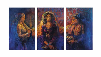 Sample artwork by Nazir Nabaa (Born 1938), known for paintings - View similar artists and auction records