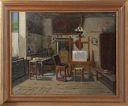 ATELIER DE J.F. MILLET A BARBIZON by Eugène Cadel - Auction record, sale price, and art valuation. Compare with similar artists and explore comparable artworks.