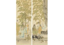 Bamboo woods by Kanzan Shimomura - Auction record, sale price, and art valuation. Compare with similar artists and explore comparable artworks.
