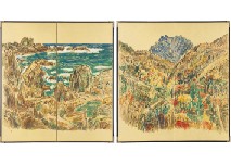 Mountain and Ocean (byobu) (2) by Wasaku Kobayashi - Auction record, sale price, and art valuation. Compare with similar artists and explore comparable artworks.