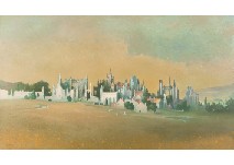 Village with a steeple