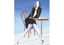 Woman sitting on a chair