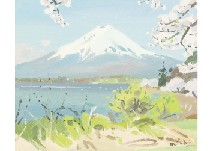 Kawaguchi Lake in Spring; Landscape (2) by Michiharu Yoshizaki - Auction record, sale price, and art valuation. Compare with similar artists and explore comparable artworks.