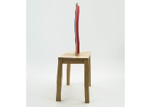 Working Table -Red, Blue, Wood-