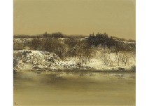 Dam with snow