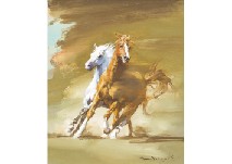 Exciting, two horses by Naoyoshi Murayama - Auction record, sale price, and art valuation. Compare with similar artists and explore comparable artworks.