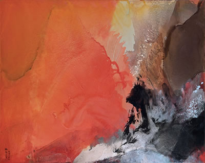 Sample artwork by Chung Ray Fong (Born 1933), known for abstract painting, calligraphy - View similar artists and auction records