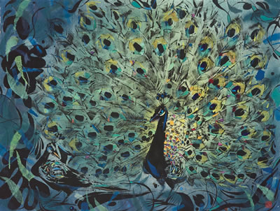 Twin Peacocks