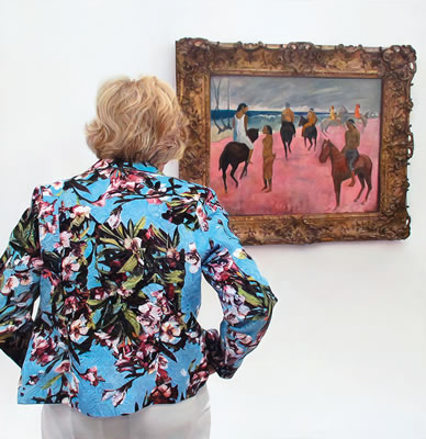 Riders On A Beach, A Passing Grey Garden At Fundacion Bayeler