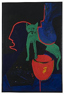 Sample artwork by Sonia Dainty (Born 1948), known for outsider art, portrait, landscape, still life painting - View similar artists and auction records