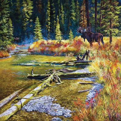 Sample artwork by Andrew Kiss (Born 1946), known for wildlife, landscape, portrait - View similar artists and auction records