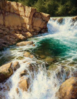 Summer Cascade by Greg Scheibel - Auction record, sale price, and art valuation. Compare with similar artists and explore comparable artworks.