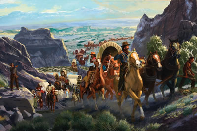 "Through Echo Canyon to the Great Salt Lake, the Mormon Trail"