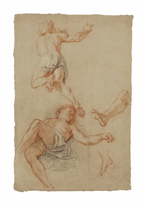 Study of two angels and two feet