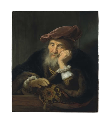 An old man at a casement