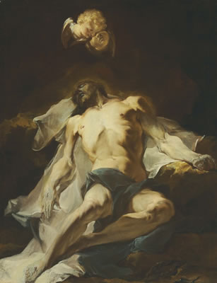 Christ mourned by seraphim
