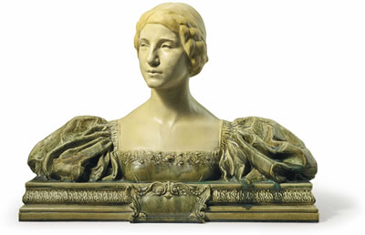 Sample artwork by Herbert Samuel Adams (1858 - 1945), known for marble portrait female sculpture, medallic art - View similar artists and auction records