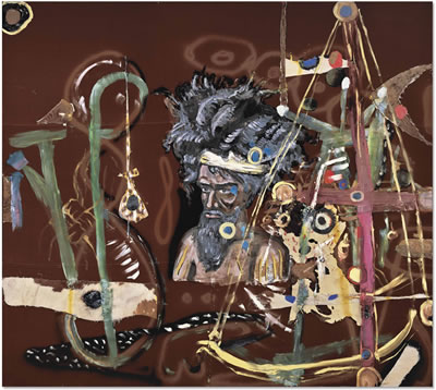 Sample artwork by Julian Schnabel (Born 1951), known for abstraction, collage, performance - View similar artists and auction records