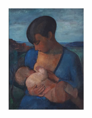 Maternité: the artist's wife Marie Raymond and their son Yves Klein by Friedrich Franz Klein - Auction record, sale price, and art valuation. Compare with similar artists and explore comparable artworks.