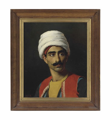 Head of a Turk by Claude Marie Dubufe - Auction record, sale price, and art valuation. Compare with similar artists and explore comparable artworks.