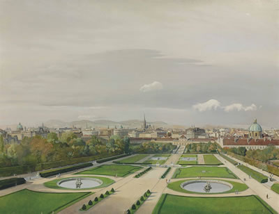 A view of Vienna from the Upper-Belvedere
