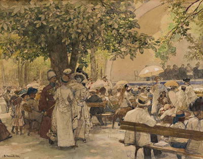 Open air concert in summer