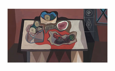 Red and Black Still Life