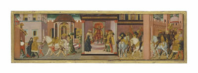 Trajan and the Widow: a cassone panel