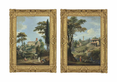 The Castello di Rota, near the Lake of Bracciano, seen from the path leading to the entrance; and The Castello di Rota, seen from behind (2)