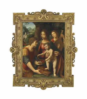 The Madonna and Child with Saint George and an angel